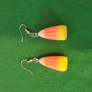 Pierced Candy Corn Earrings